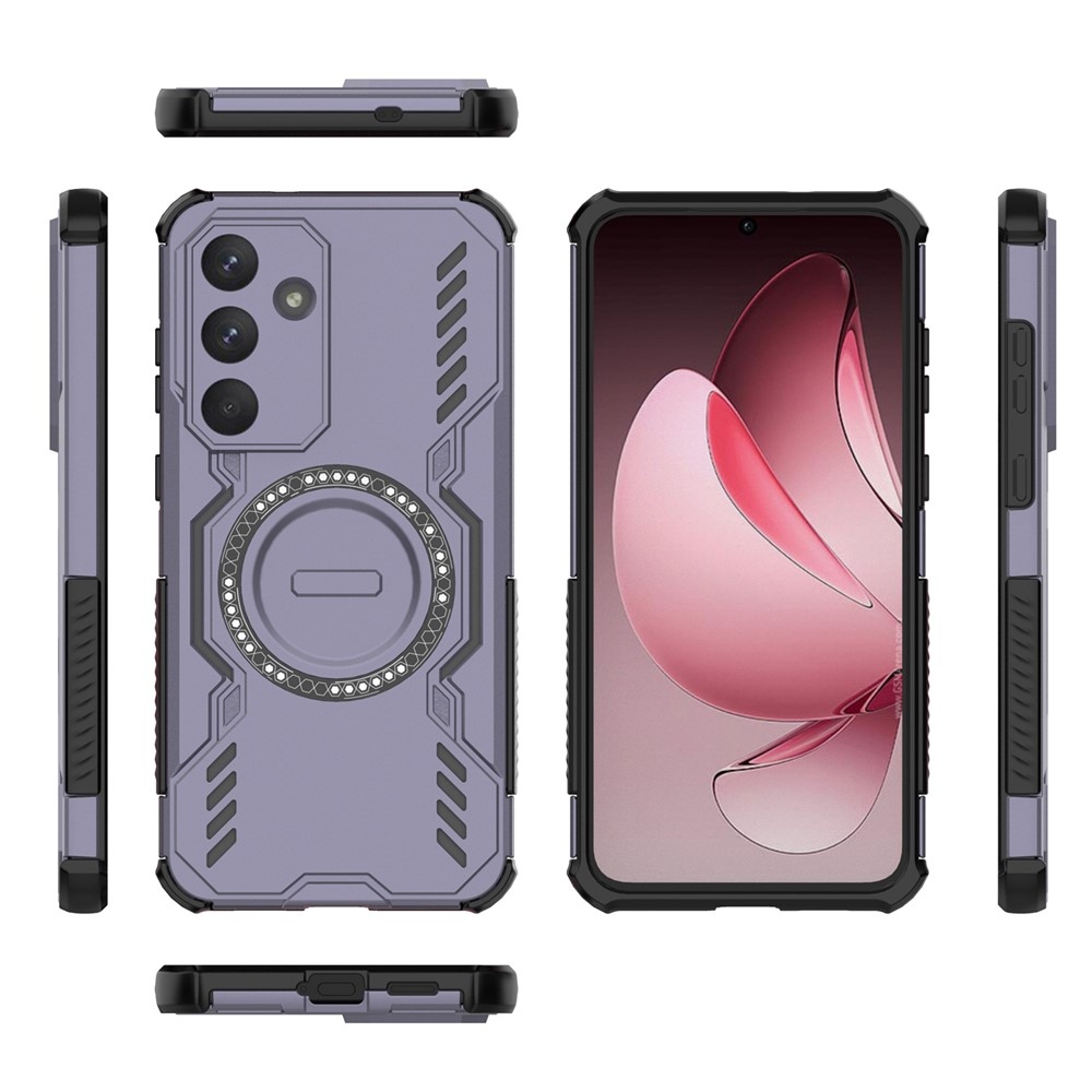 Üreges, tartós védőburkolat MagSafe-val Samsung Galaxy S25 FE-re - lila