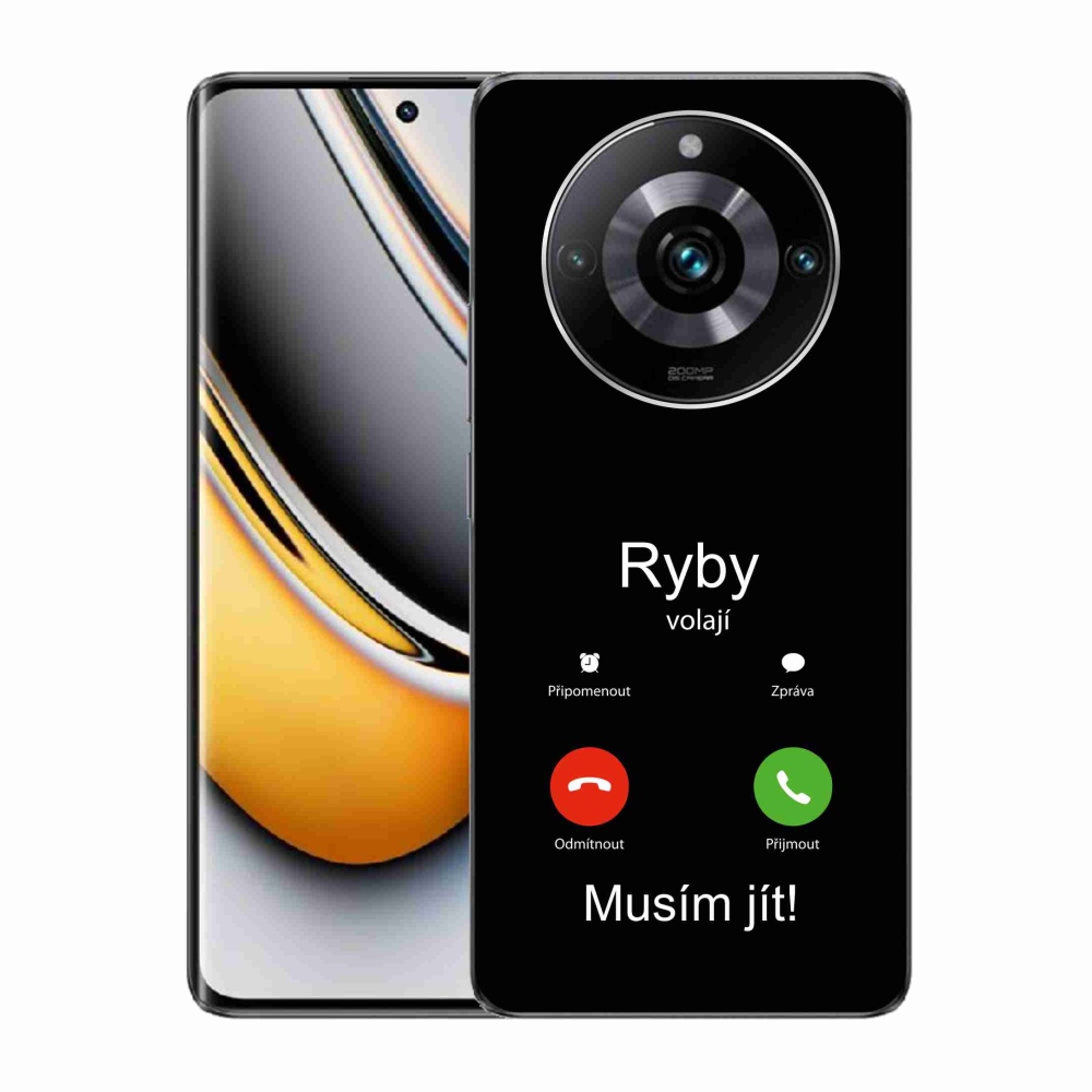 Gél borítás mmCase a Realme 11 Pro/11 Pro+ készülékhez - hal hívás fekete háttérrel