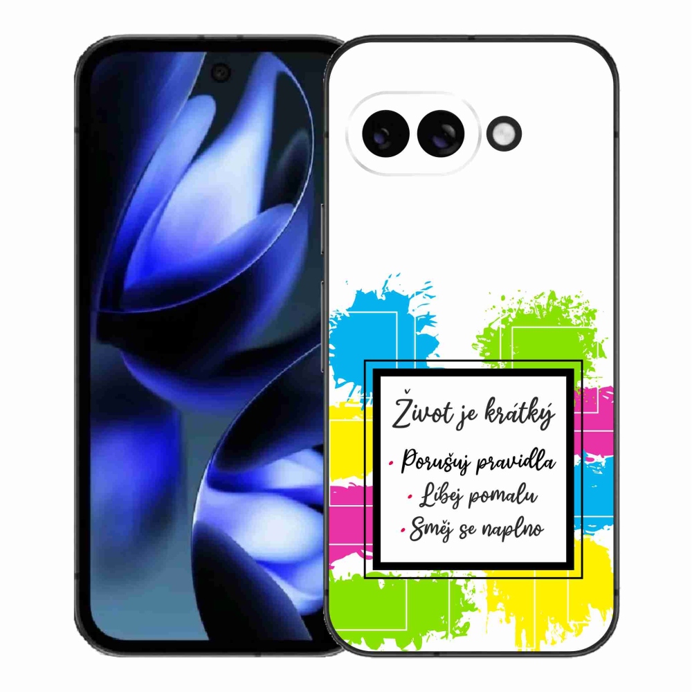 Gél borítás mmCase a Google Pixel 9a - Idézet 5 fehér háttérrel