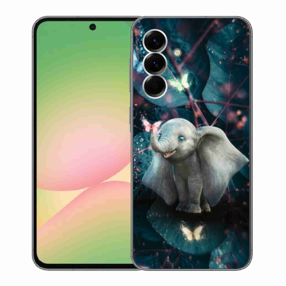 Gél borítás mmCase Samsung Galaxy A56 5G - aranyos elefánthoz