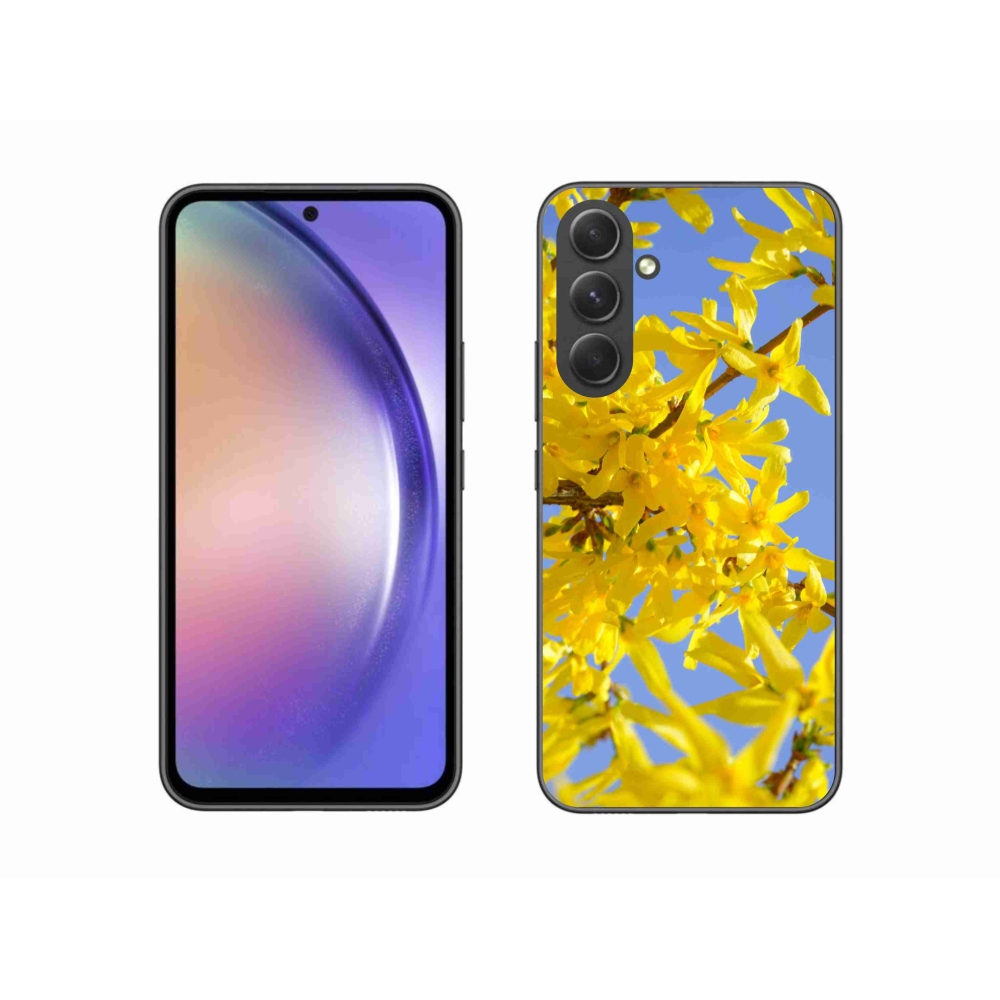 Gél borítás mmCase Samsung Galaxy A54 5G - sárga virágok