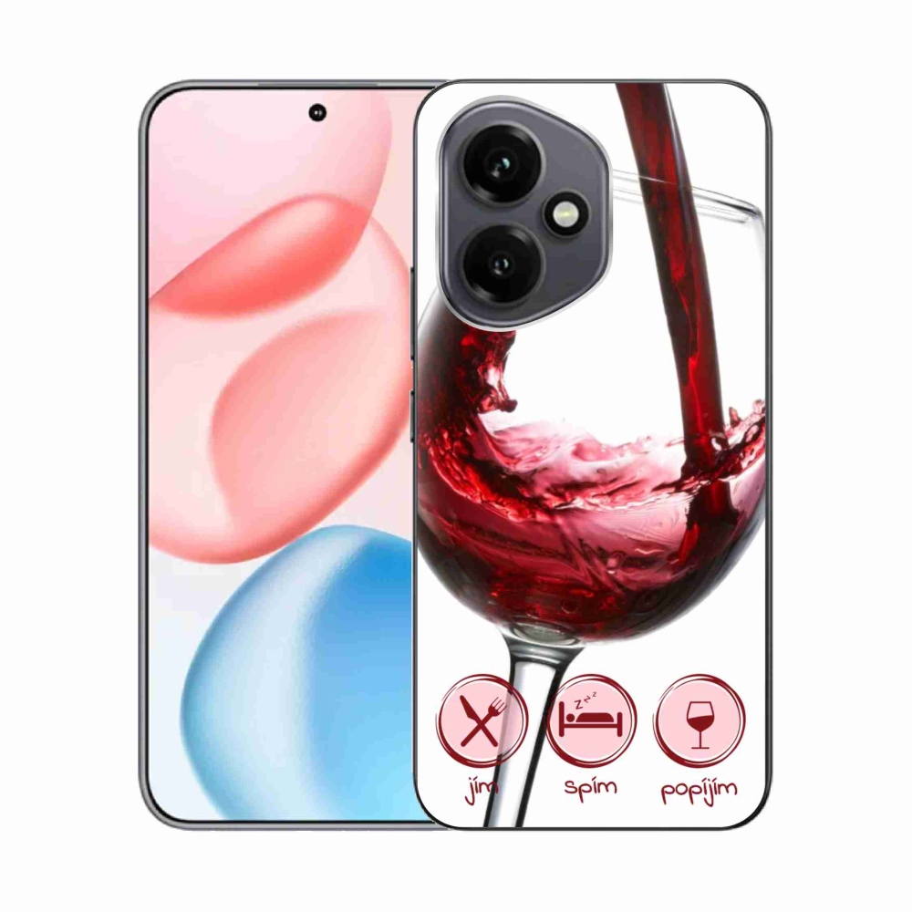 Zselés borító mmCase a Honor 400-hoz - borospohár piros