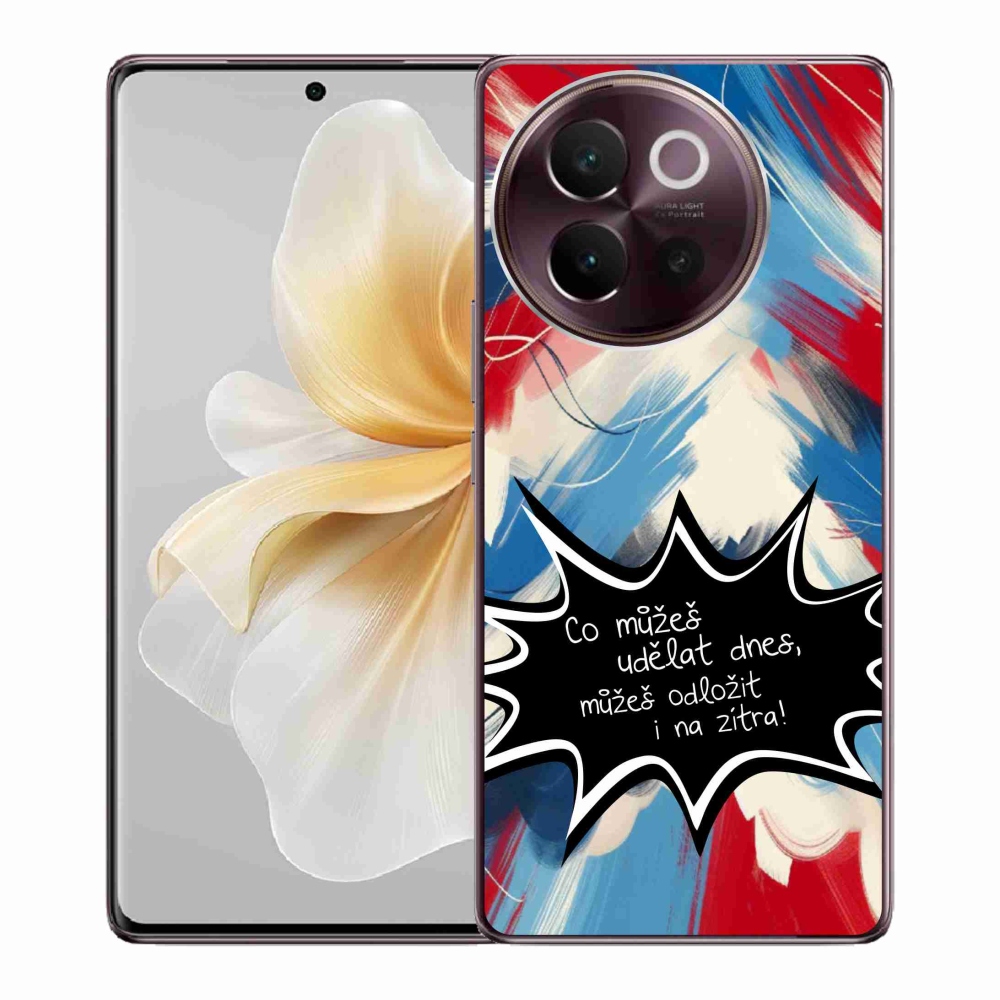 Gél borító mmCase a Vivo V40 Lite 5G készülékhez - vicces szöveg 9 fekete háttér