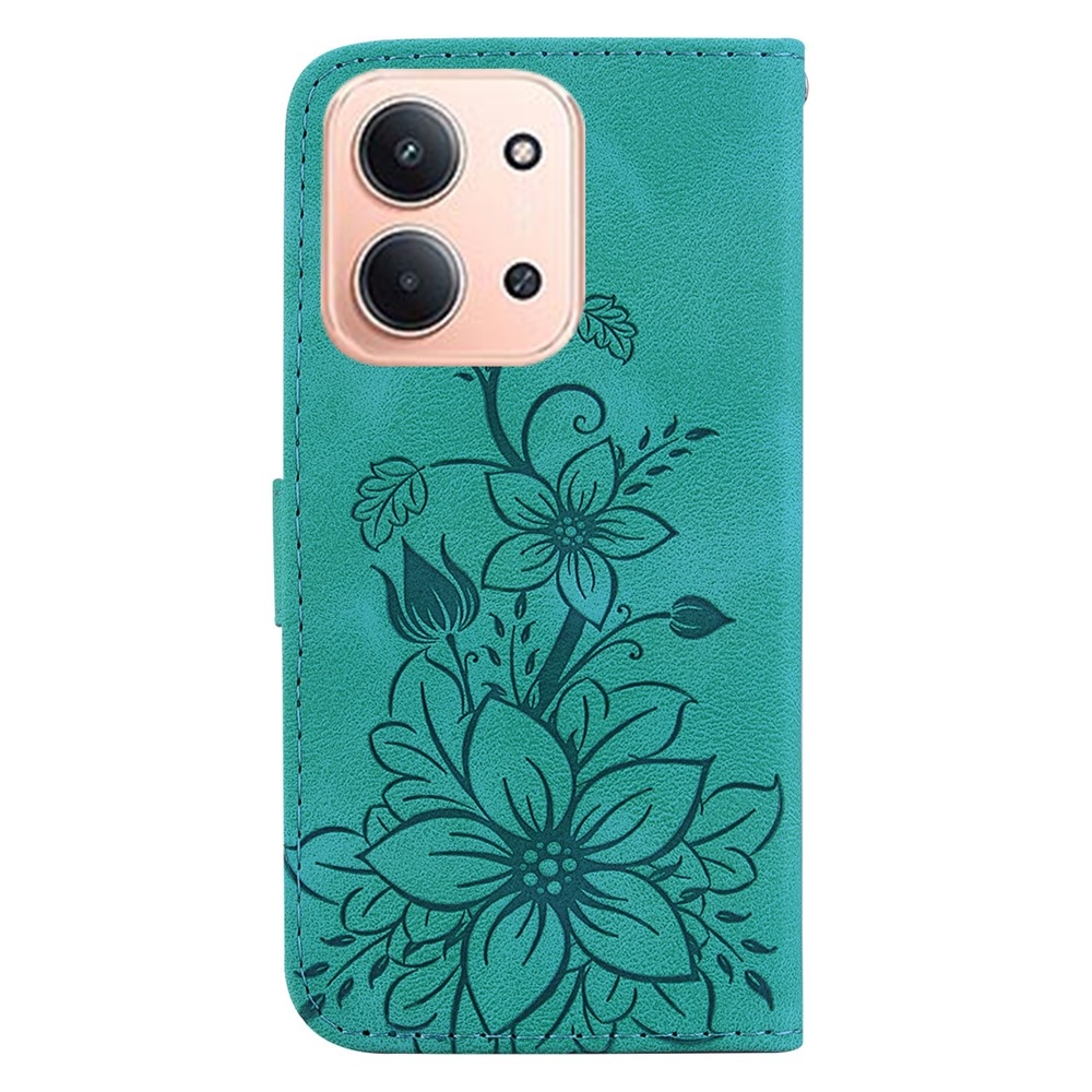 Lily könyv tok Xiaomi Redmi 15C 4G/5G (173mm) - teáskék színben