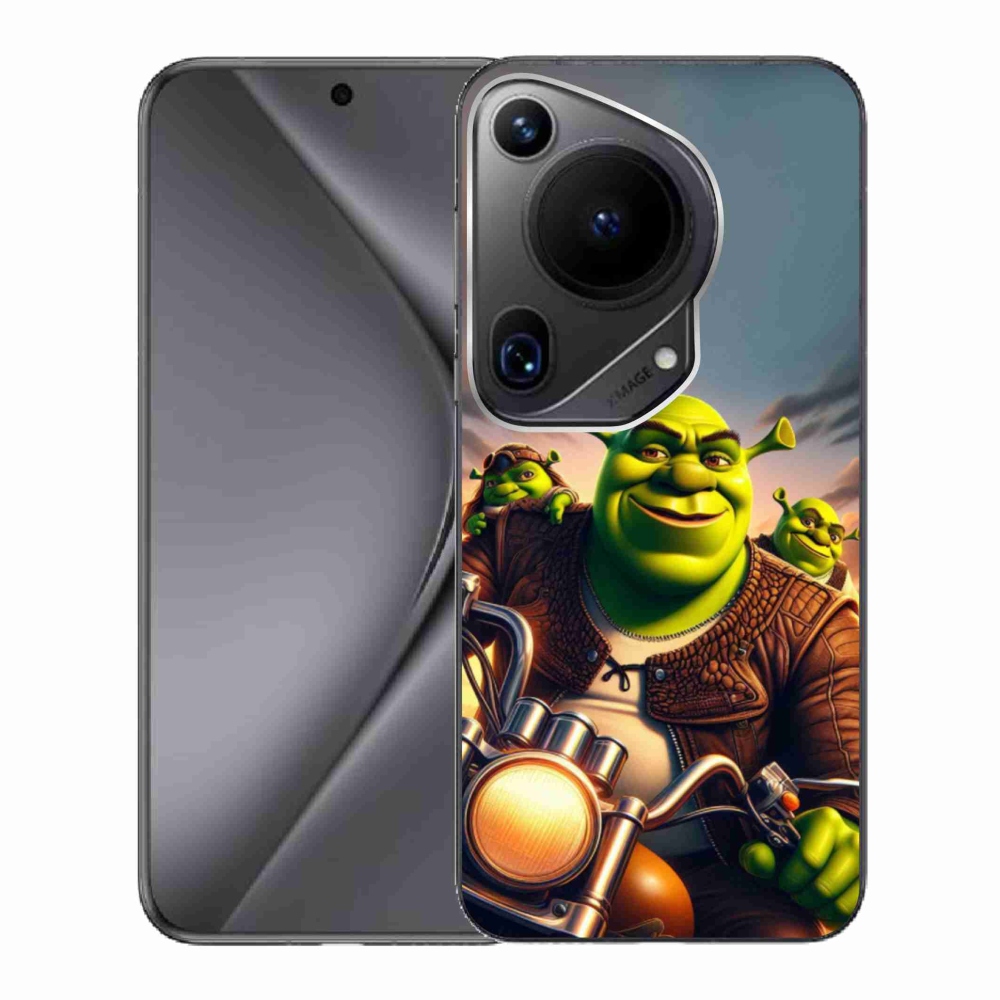 Gél borítás mmCase a Huawei Pura 70 Ultra számára - Shrek egy motorkerékpáron