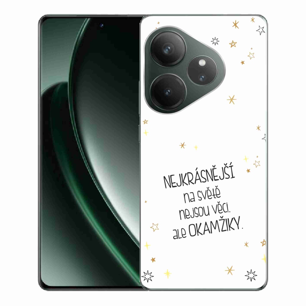 Gél borítás mmCase a Realme GT 6 5G/GT 6T 5G - idézet 4 fehér háttérrel