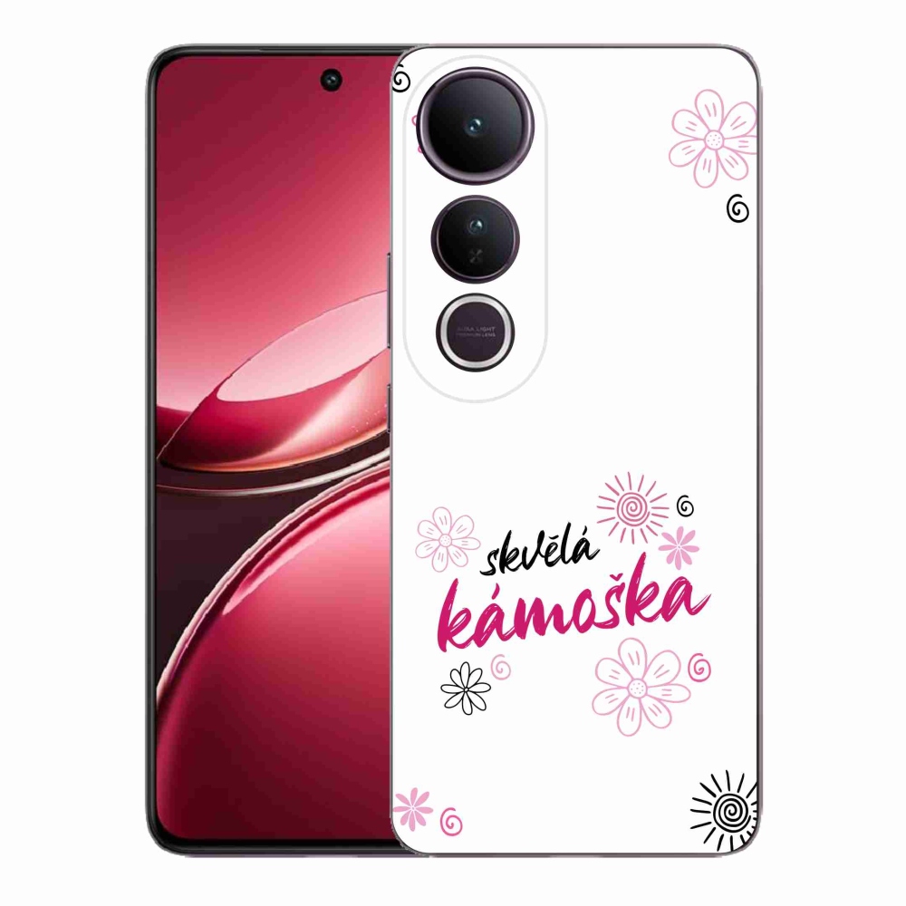 Gél borító mmCase a Vivo V50 Lite 4G/5G - nagyszerű haver fehér háttérrel