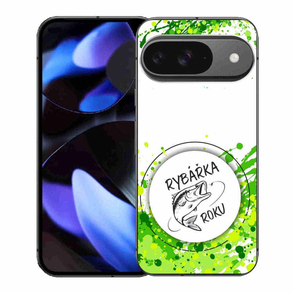 Gél borítás mmCase a Google Pixel 9/9 Pro készülékhez - Az év halászának fehér háttere