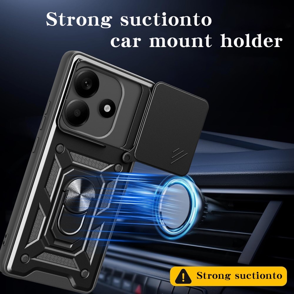 Tartós csúszásbiztos borító Xiaomi Redmi Note 14 5G - fekete