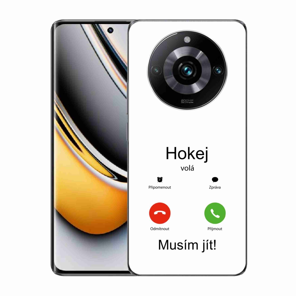 Gél borítás mmCase a Realme 11 Pro/11 Pro+ - hoki hívások fehér háttérrel