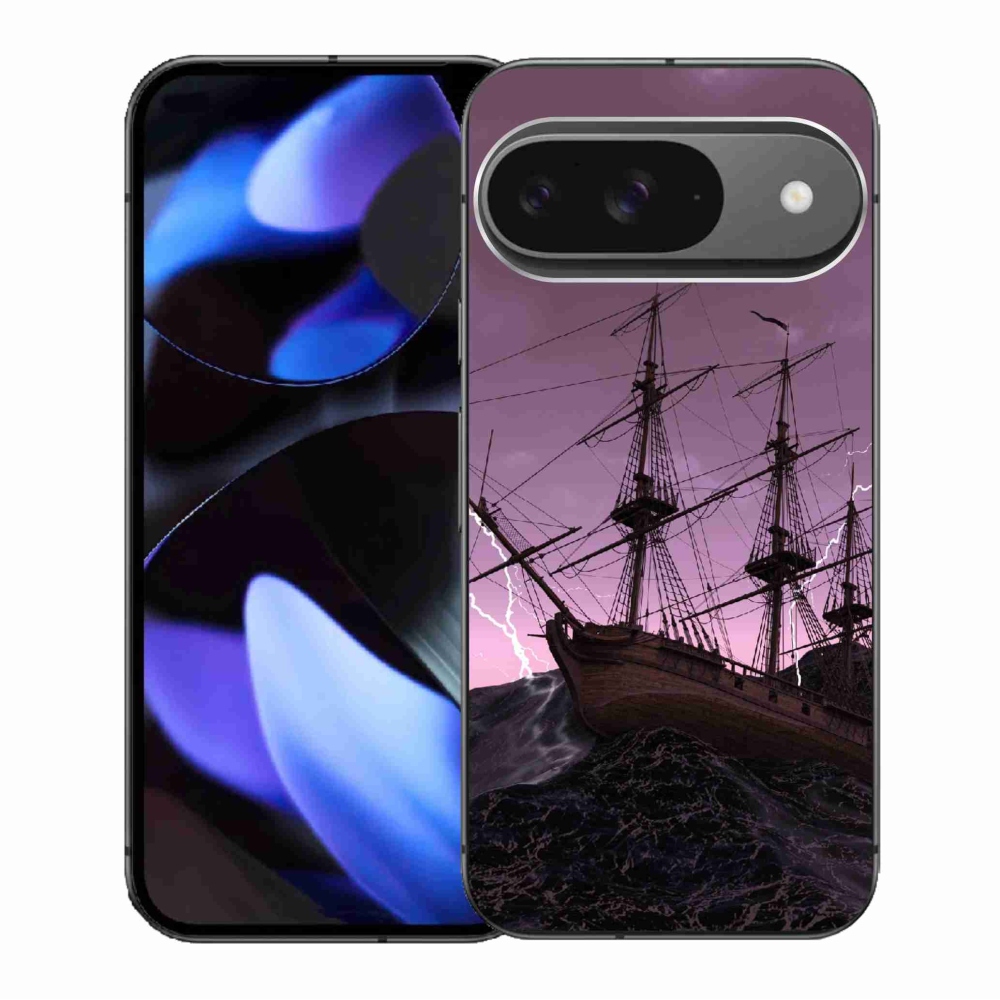 Zselés borítás mmCase a Google Pixel 9/9 Pro számára - hajó a viharban