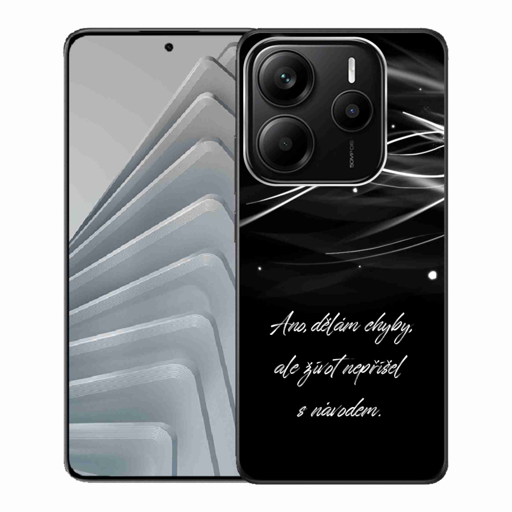 Gél borítás mmCase a Xiaomi Redmi Note 14 5G számára - idézem fekete háttérrel