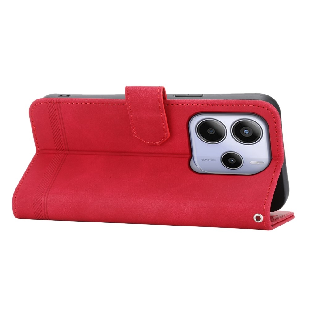 DIERFENG könyv tok a Xiaomi Redmi Note 14-hez - piros