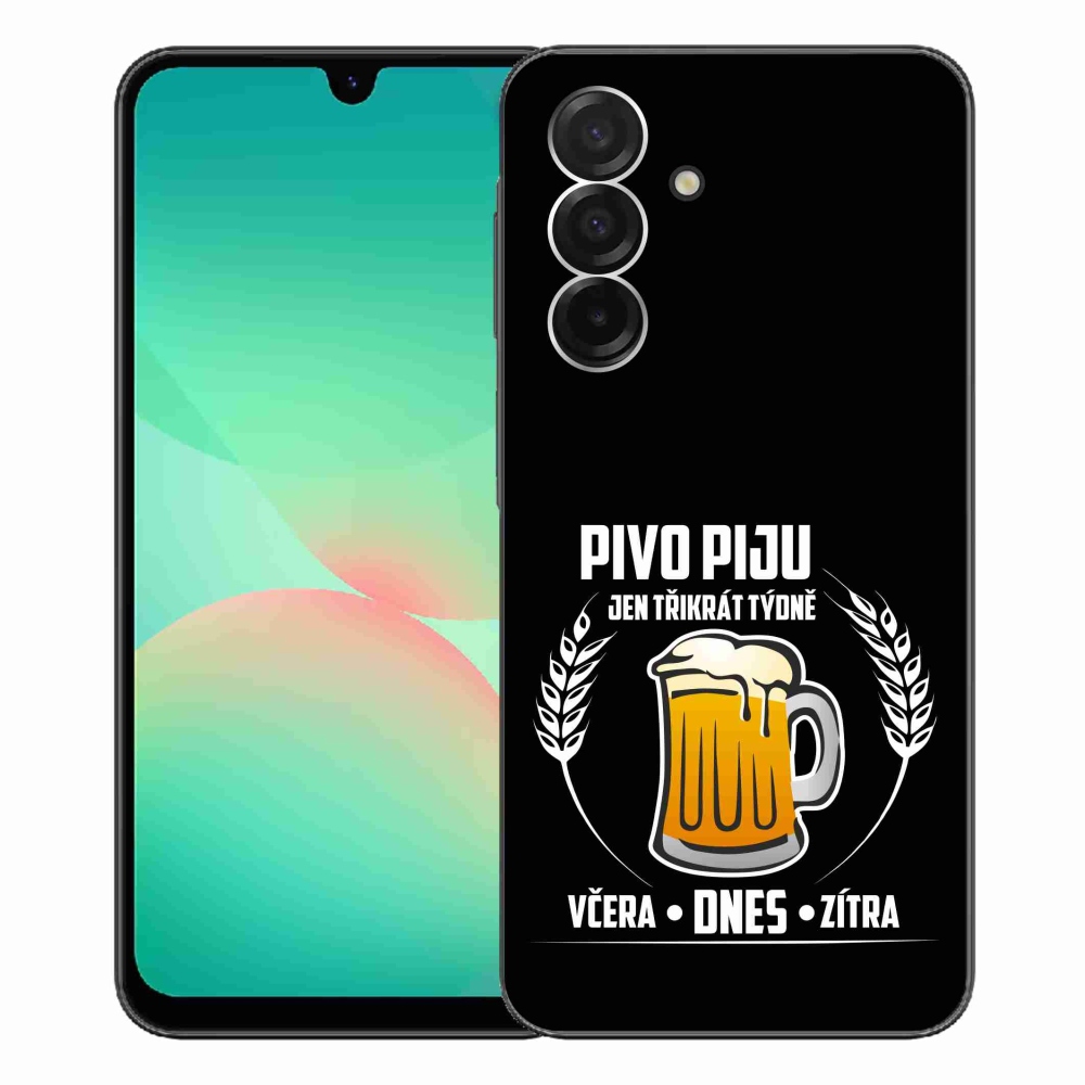 Gél borítás mmCase Samsung Galaxy A26 5G - sör motívum fekete háttérrel