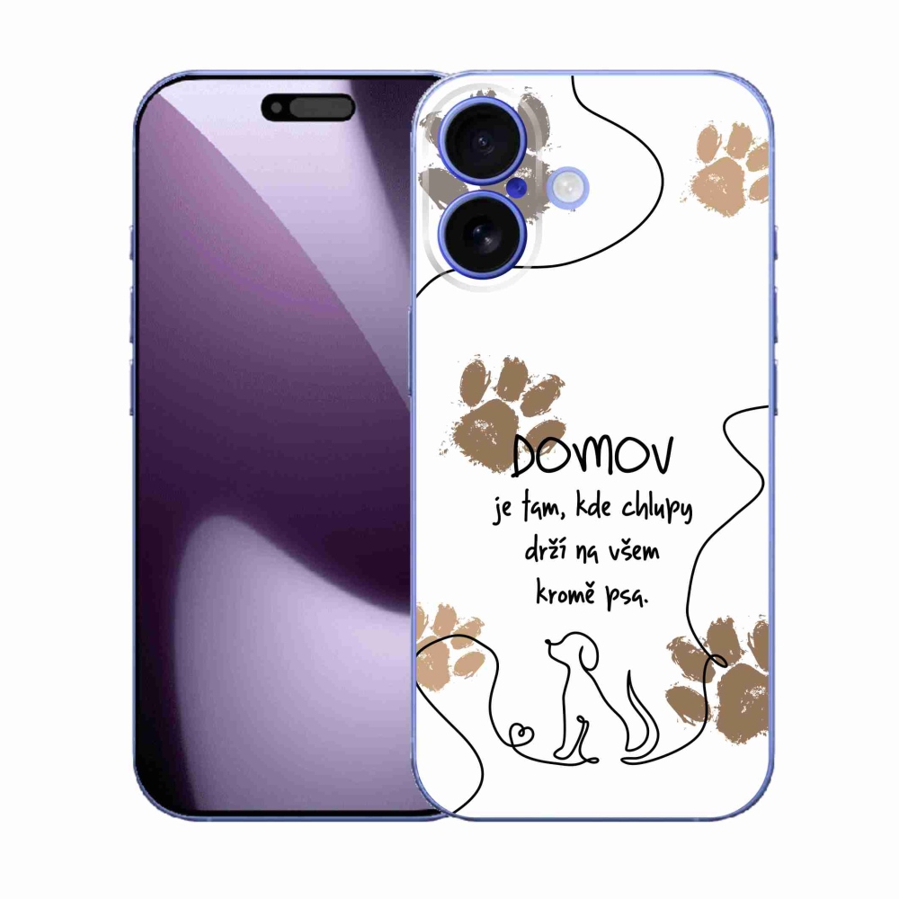 Gél borítás mmCase iPhone 17 készülékhez - kutya motívum fehér háttérrel