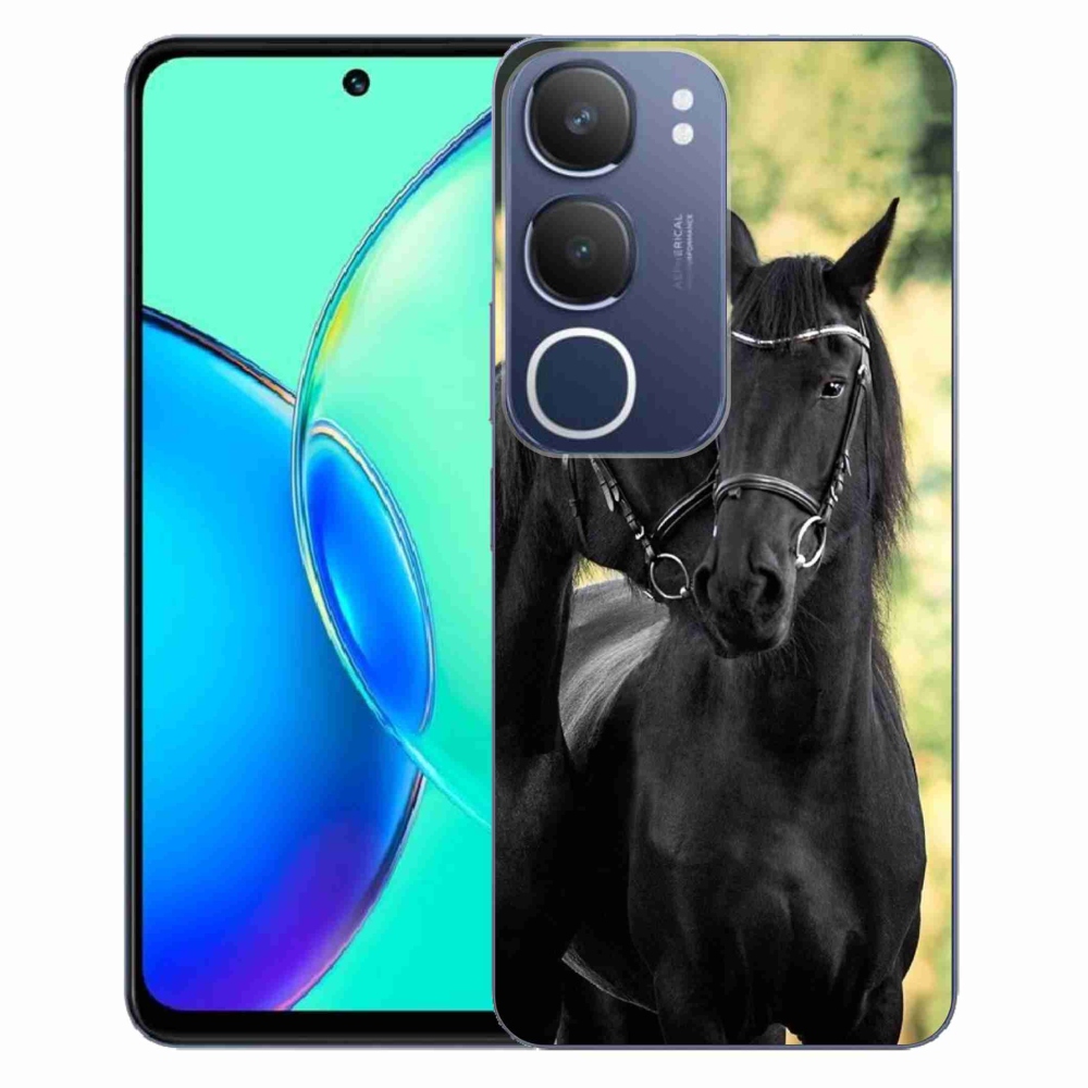 Gélburkolat mmCase a Vivo Y19s készülékre - két fekete ló
