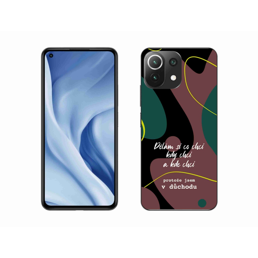 Gél borító mmCase a Xiaomi 11 Lite 5G NE számára - vicces szöveg 10 fekete háttérrel