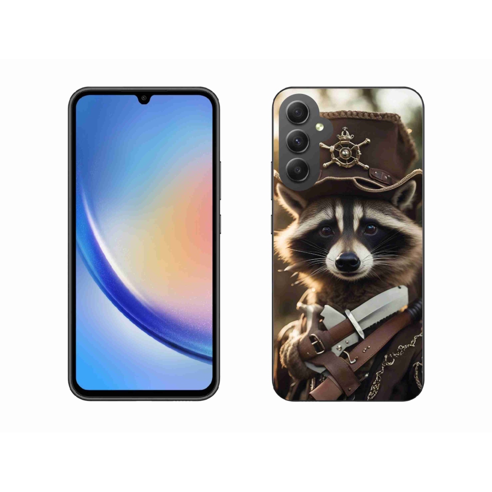 Zselés borítás mmCase Samsung Galaxy A34 5G - mosómedve egyenruhában