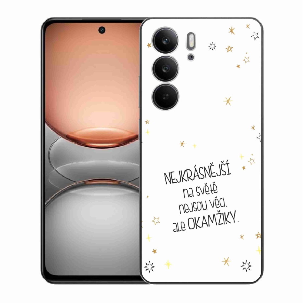 Gélborítás mmCase a Realme C75 készülékre - idézet 4 fehér háttér