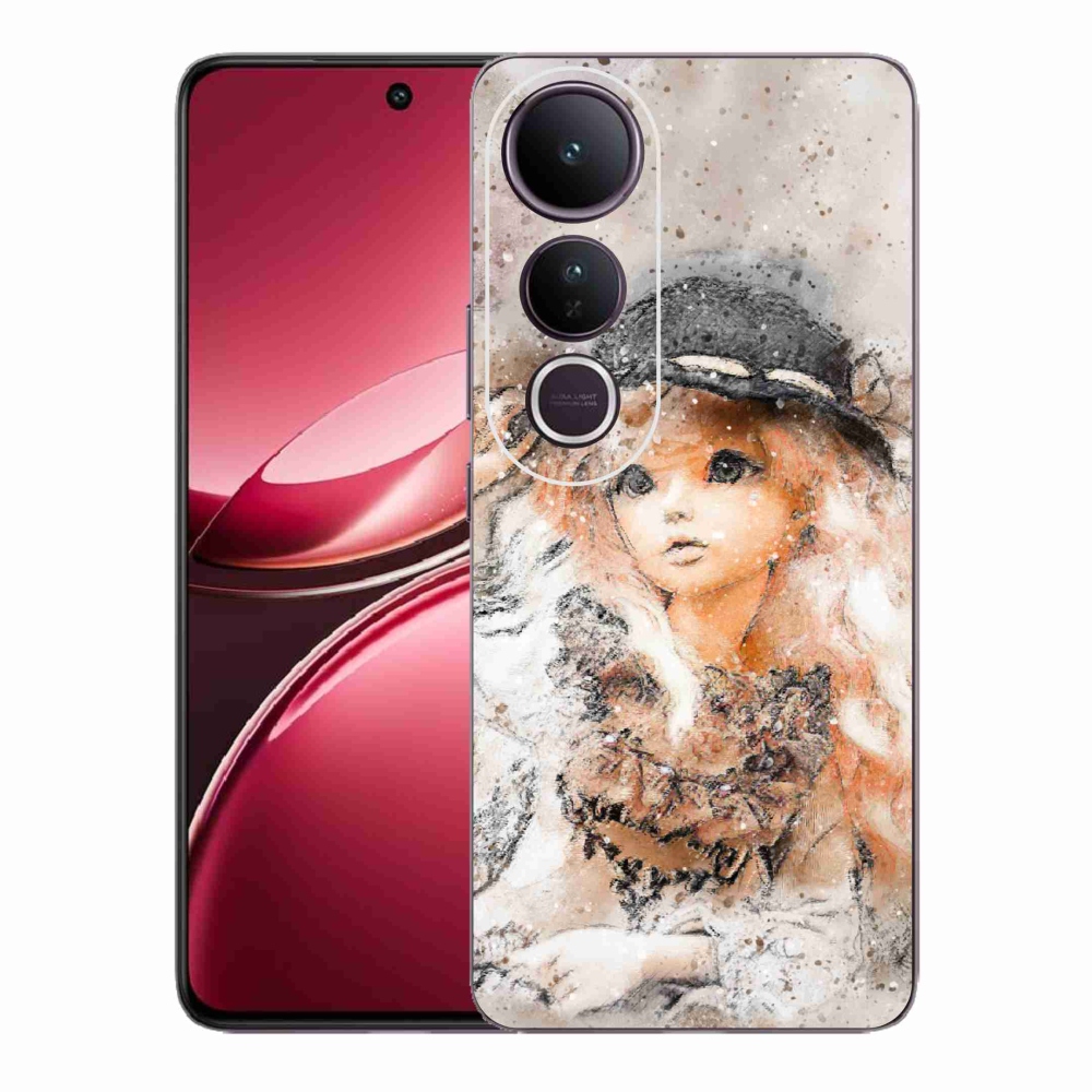 Gél borítás mmCase a Vivo V50 Lite 4G/5G készülékhez - lány kalapban