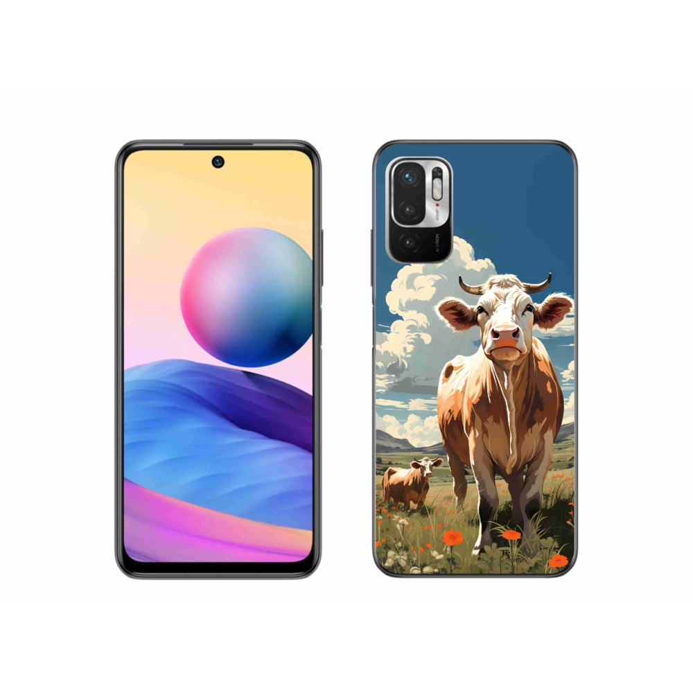 Gél borítás mmCase a Xiaomi Redmi Note 10 5G-hez - tehenek a réten