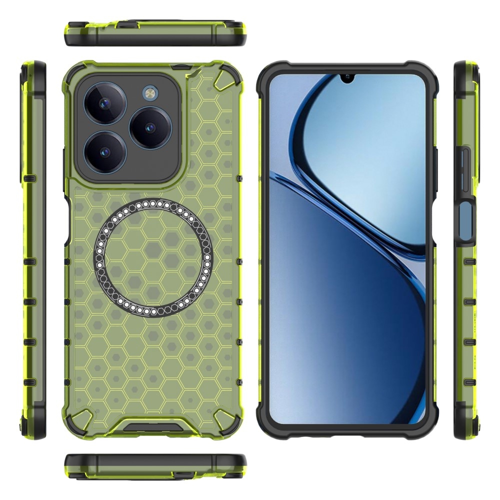 Mézédes tartós védőburkolat MagSafe-rel a Realme C61/C63 készülékre - zöld színű