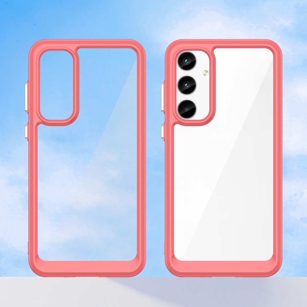 Gél tok kemény hátlappal Samsung Galaxy A35 5G készülékhez - piros