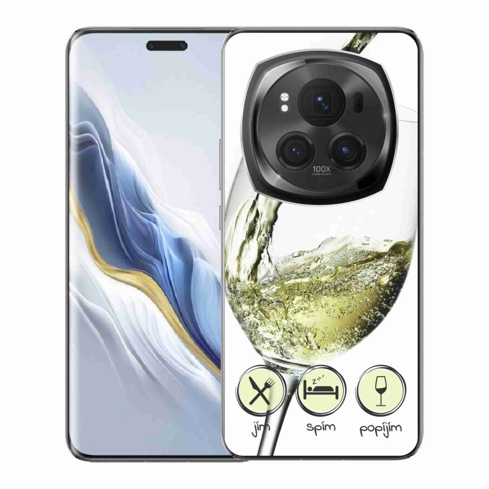 Gél tok mmCase a Honor Magic 6 Pro 5G készülékhez - borospohár fehér