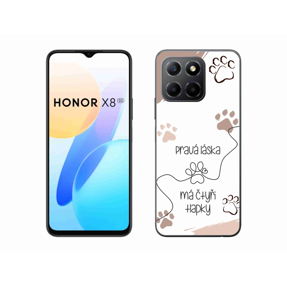 Gél borító mmCase a Honor X8 5G/Honor 70 Lite 5G készülékhez - kutyamotívum 1 fehér háttér