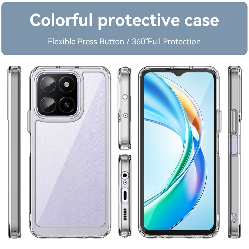 Gél tok fix hátlappal Honor X6b készülékhez - átlátszó