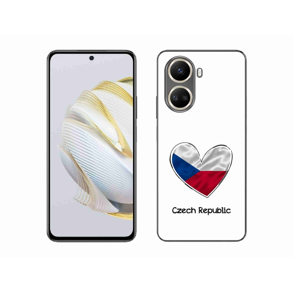 Gél borító mmCase a Huawei Nova 10 SE - zászló szív fehér háttérrel