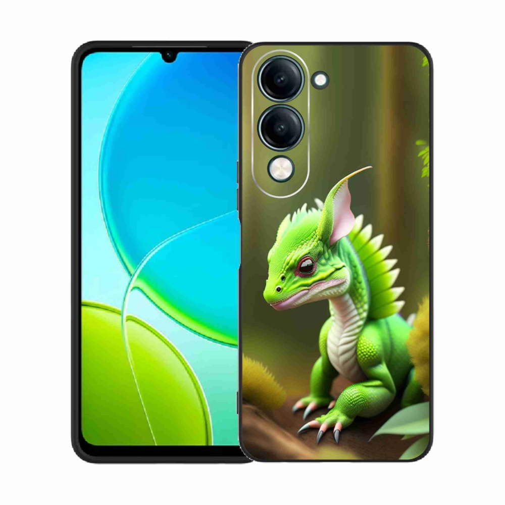 Gél borító mmCase a Vivo Y29s 5G-hez - zöld sárkány