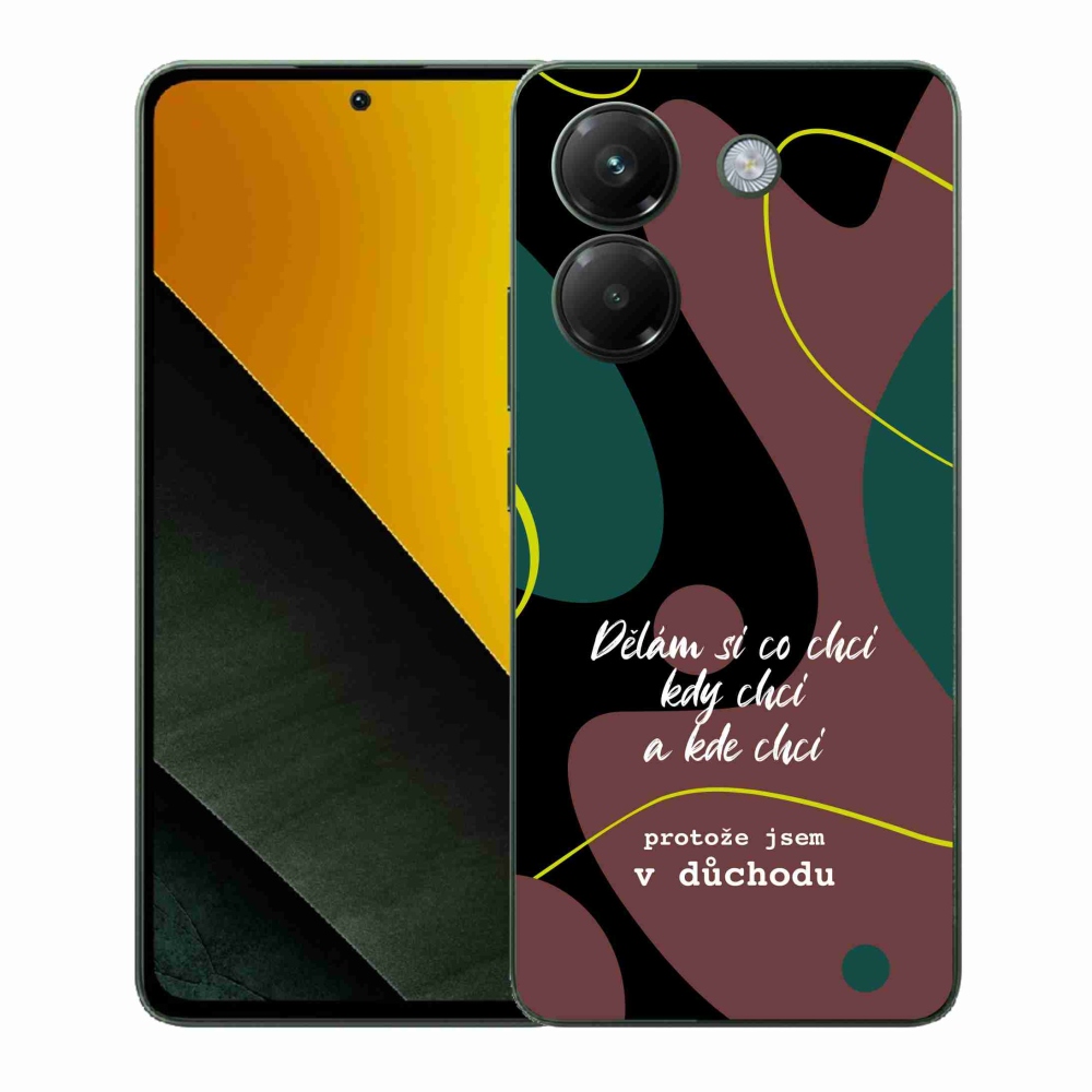 Gél borító mmCase a Xiaomi Poco M7 Pro 5G számára - vicces szöveg 10 fekete háttér