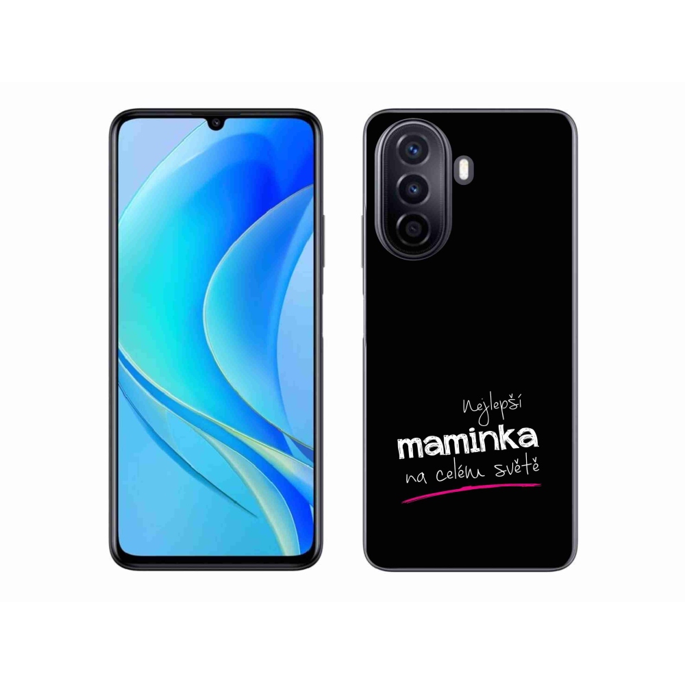 Gél borító mmCase a Huawei Nova Y70 - legjobb anya 4 fekete háttérrel