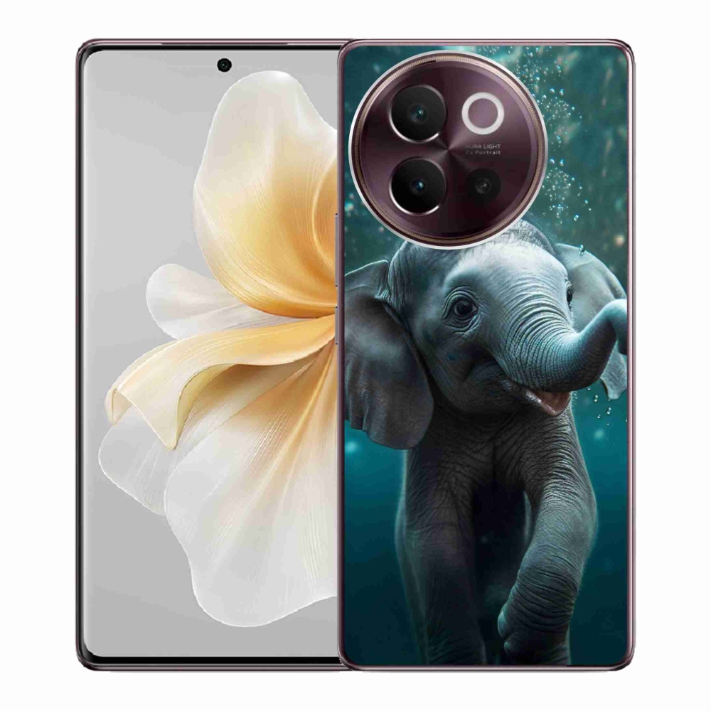 Zselés borítás mmCase a Vivo V40 Lite 5G készülékhez - elefánt a víz alatt
