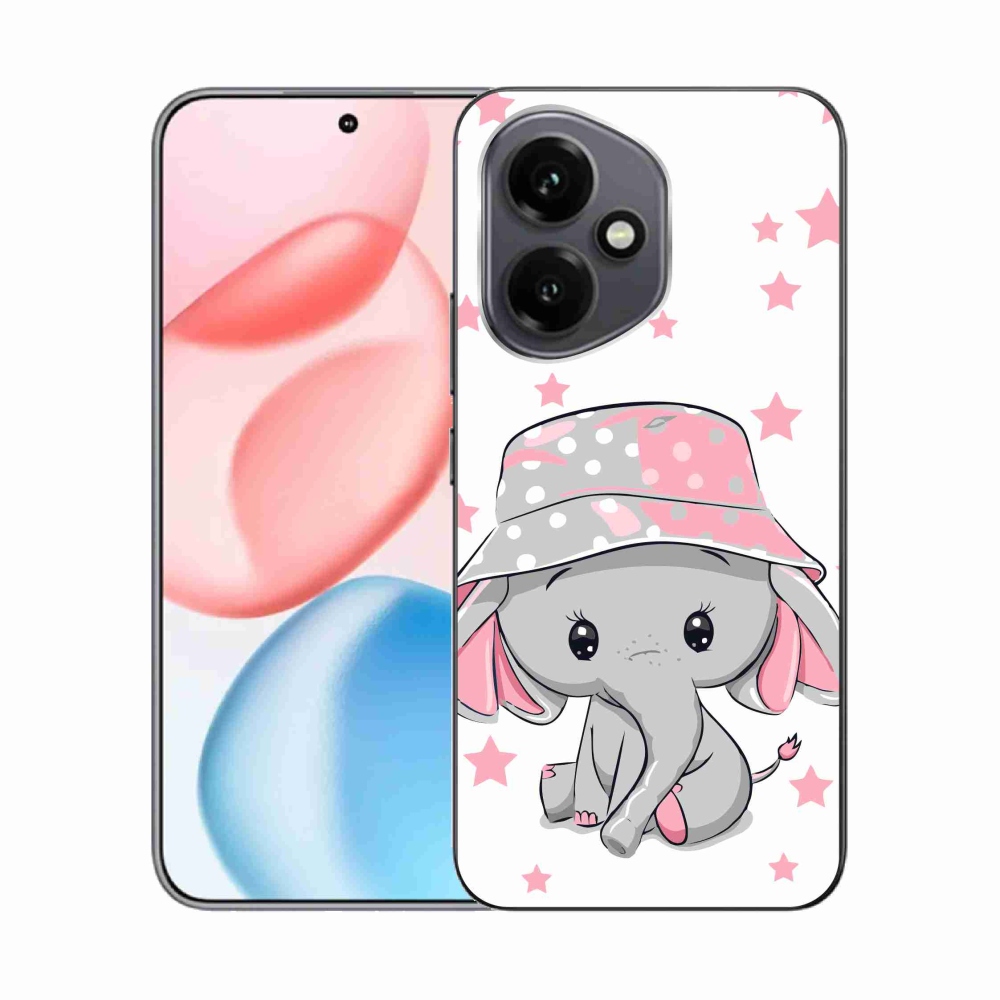 Zselés borító mmCase a Honor 400-hoz - rózsaszín elefánt