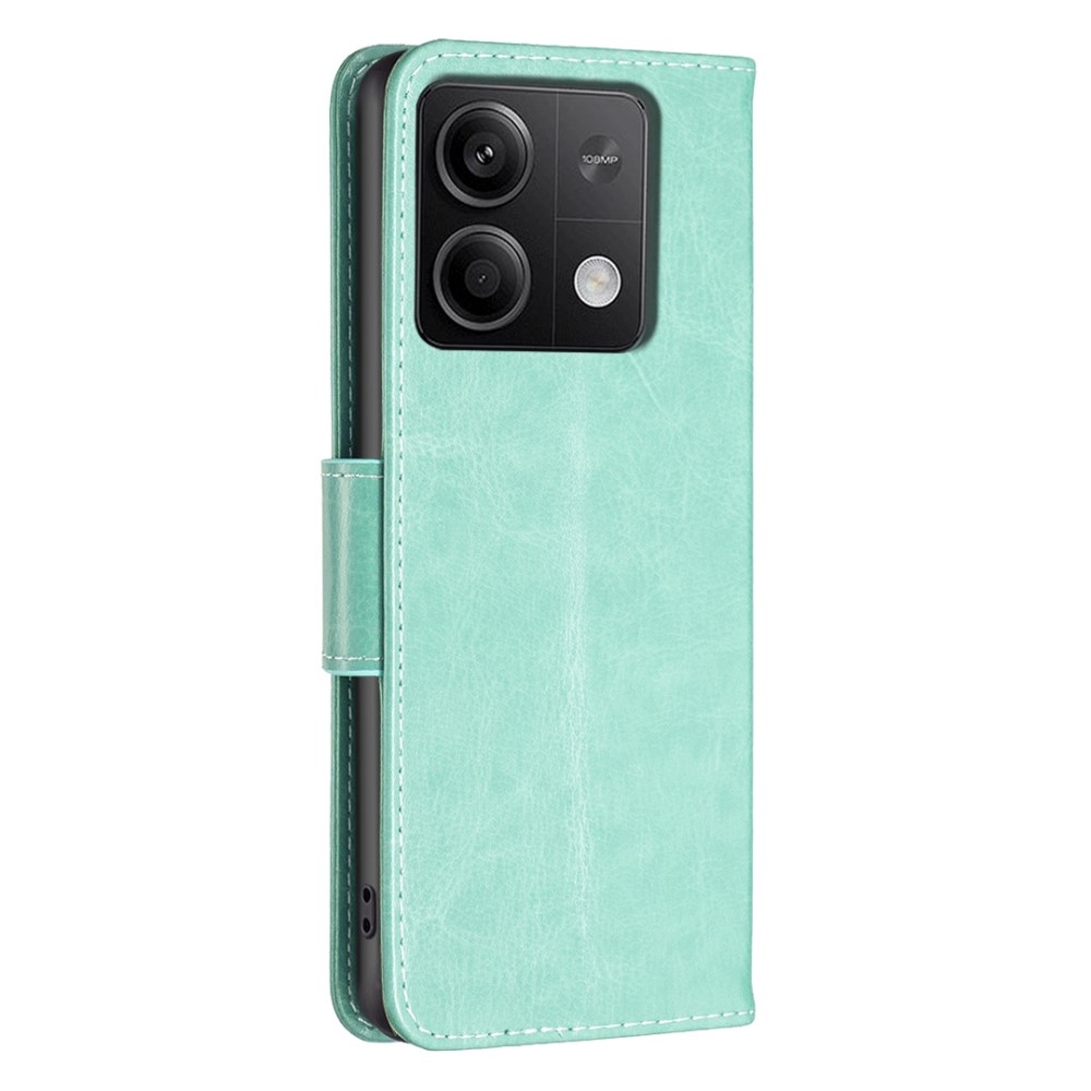 Pillangó könyv tok a Xiaomi Redmi Note 13-hoz - teal színű