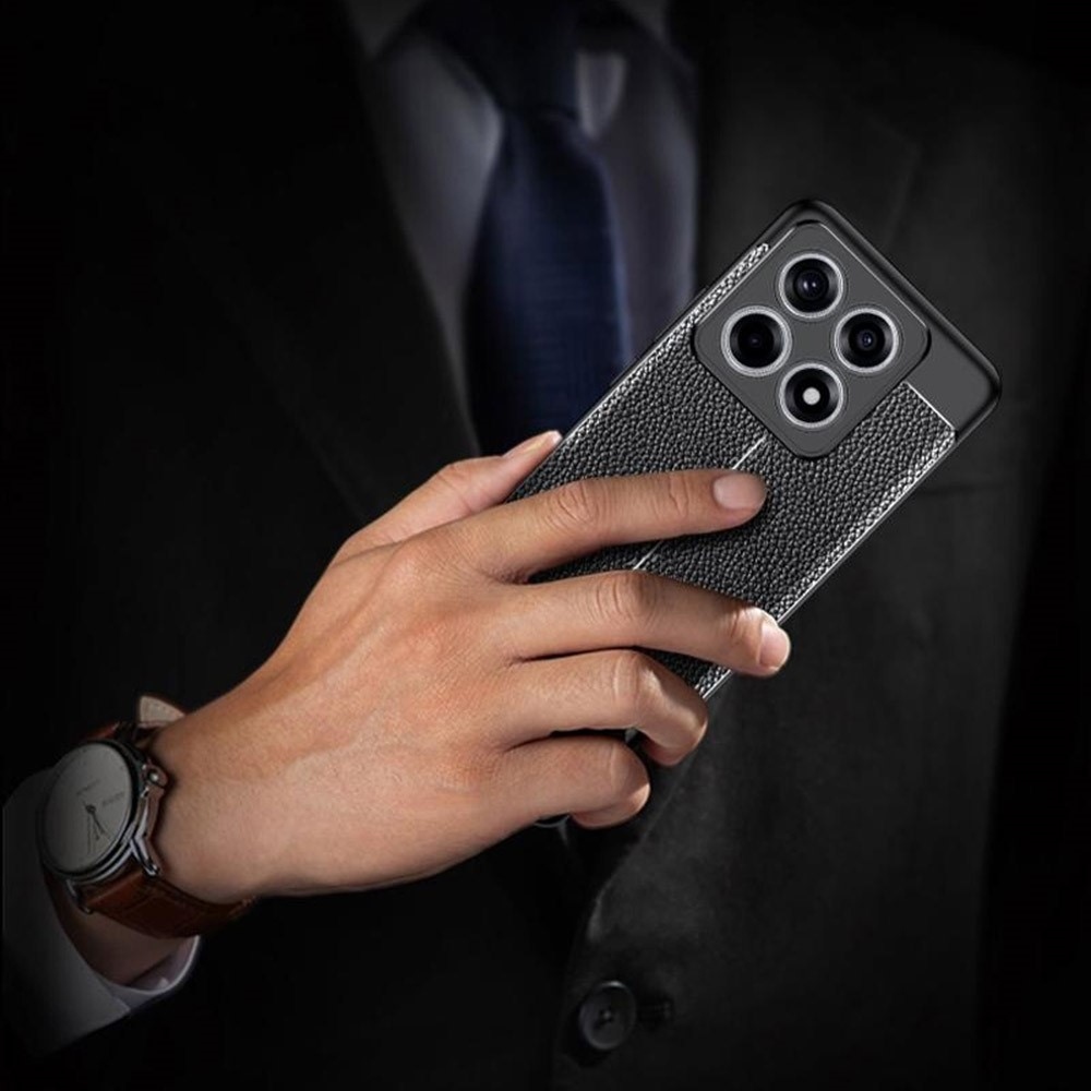 Litchi tartós zselés tok Xiaomi 14T-hez - fekete