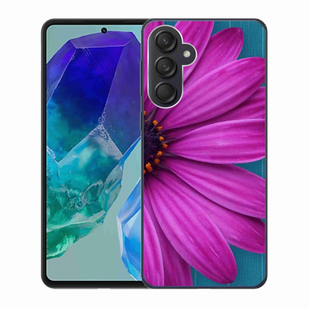 Gél tok mmCase a Samsung Galaxy M55 5G készülékhez - lila százszorszép