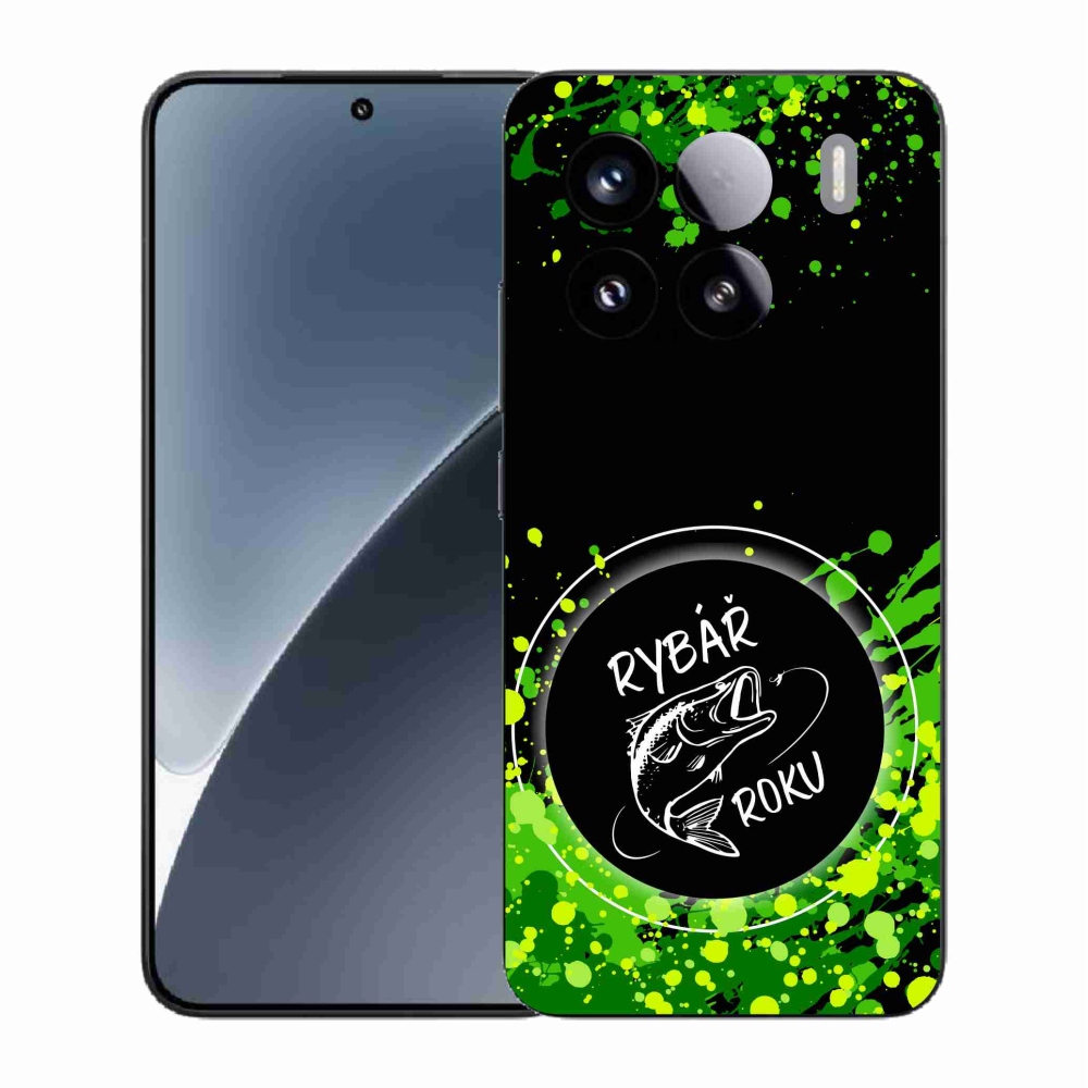 Gél borító mmCase a Xiaomi 15 - halász az év fekete háttérrel