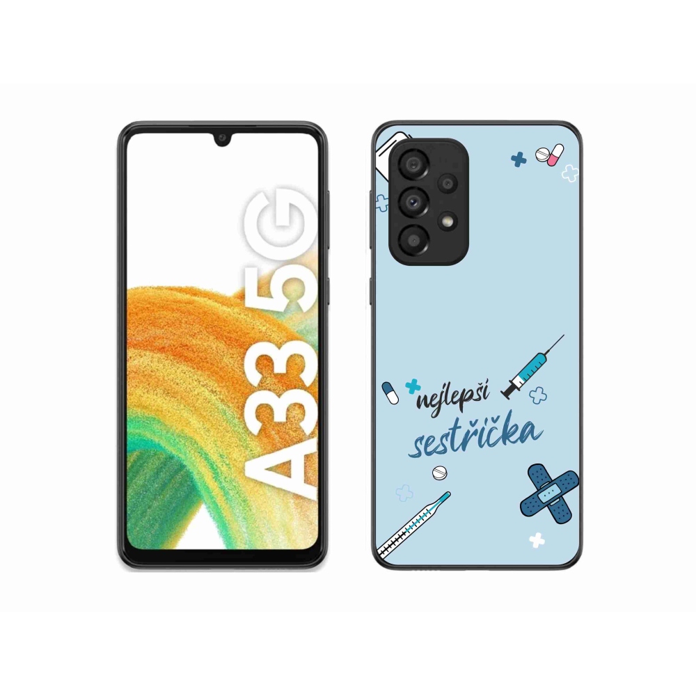 Gél borító mmCase Samsung Galaxy A33 5G - legjobb kishúg kék háttérrel