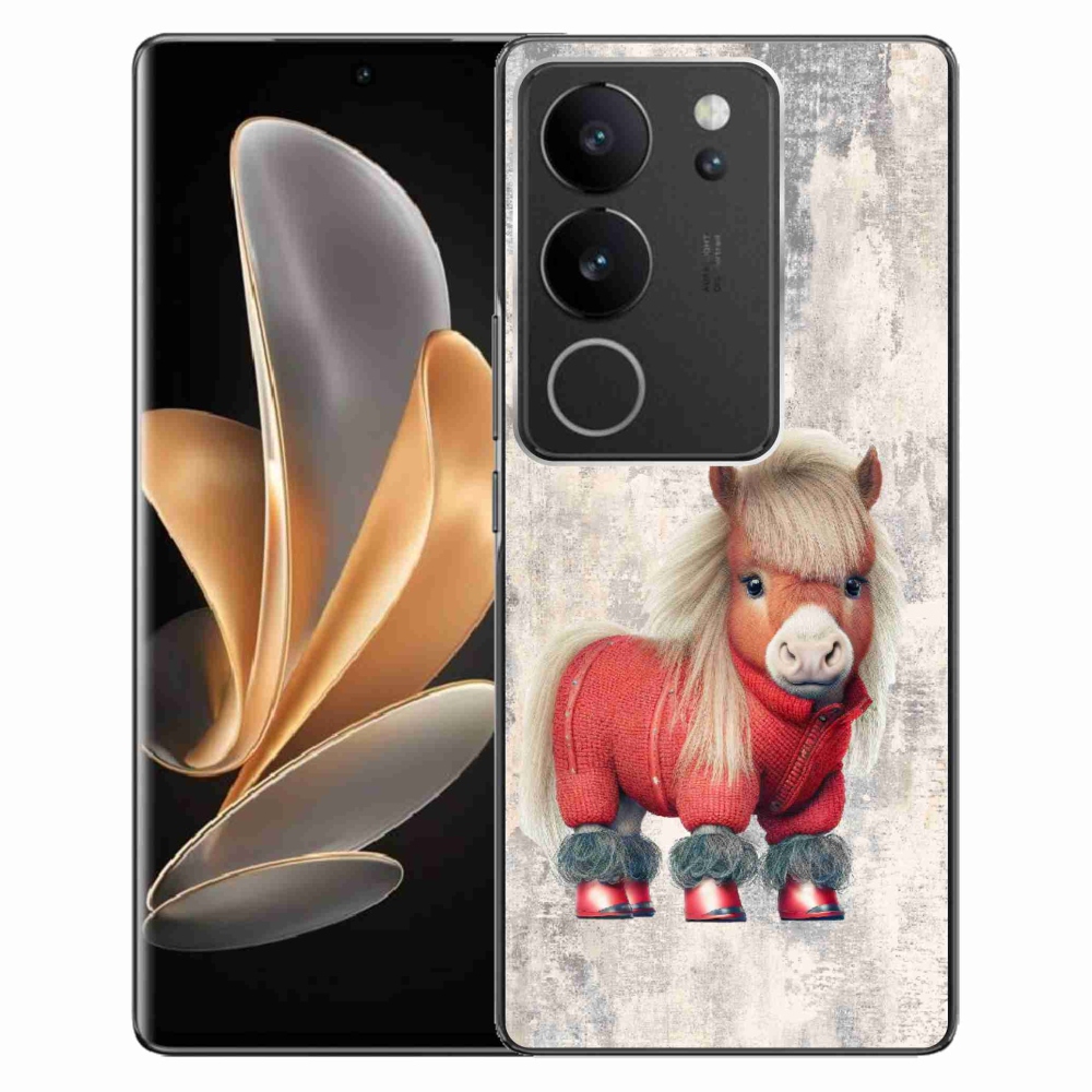 Gél borítás mmCase a Vivo V29 5G-hez - póni pulóverben