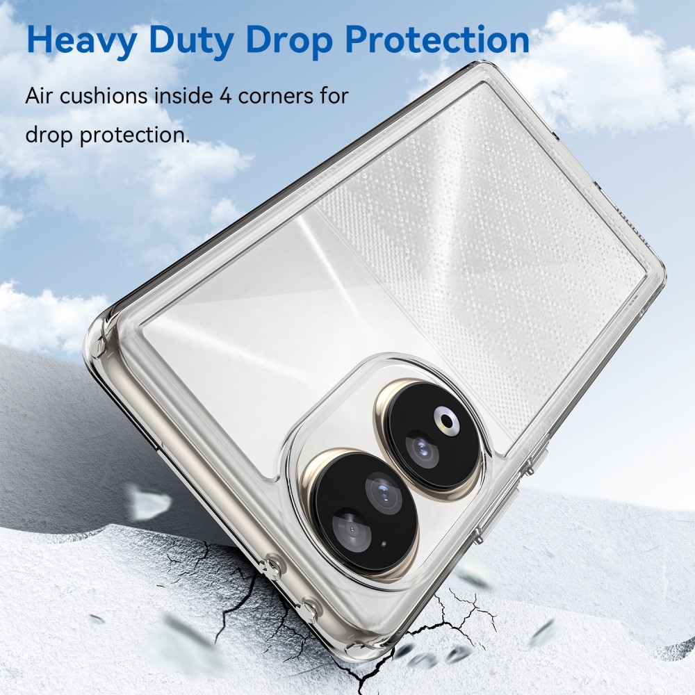 Gél tok fix hátlappal a Honor 90 készülékhez - átlátszó