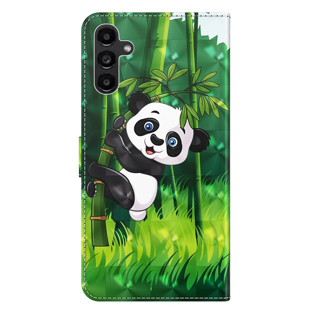 Nyomtatott könyv tok Samsung Galaxy A15 4G/5G készülékhez - panda bambuszon