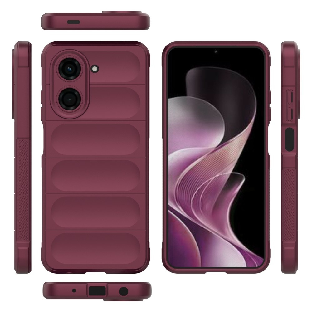 Rugg tartós zselés tok Xiaomi Redmi A5 (171.7x77.8x8.3mm) - bordó színben