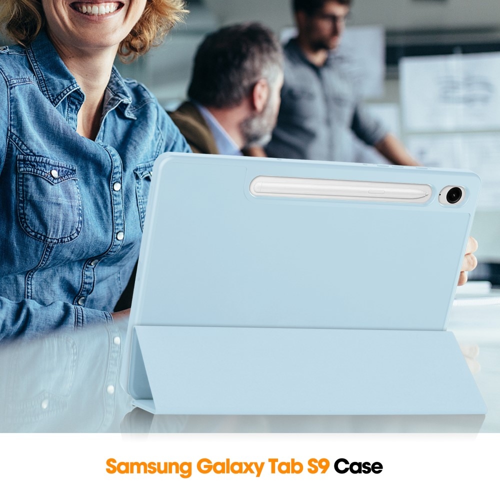 Tojás okos záródó tok Samsung Galaxy Tab S9 FE/Tab S10 FE - világoskék színben