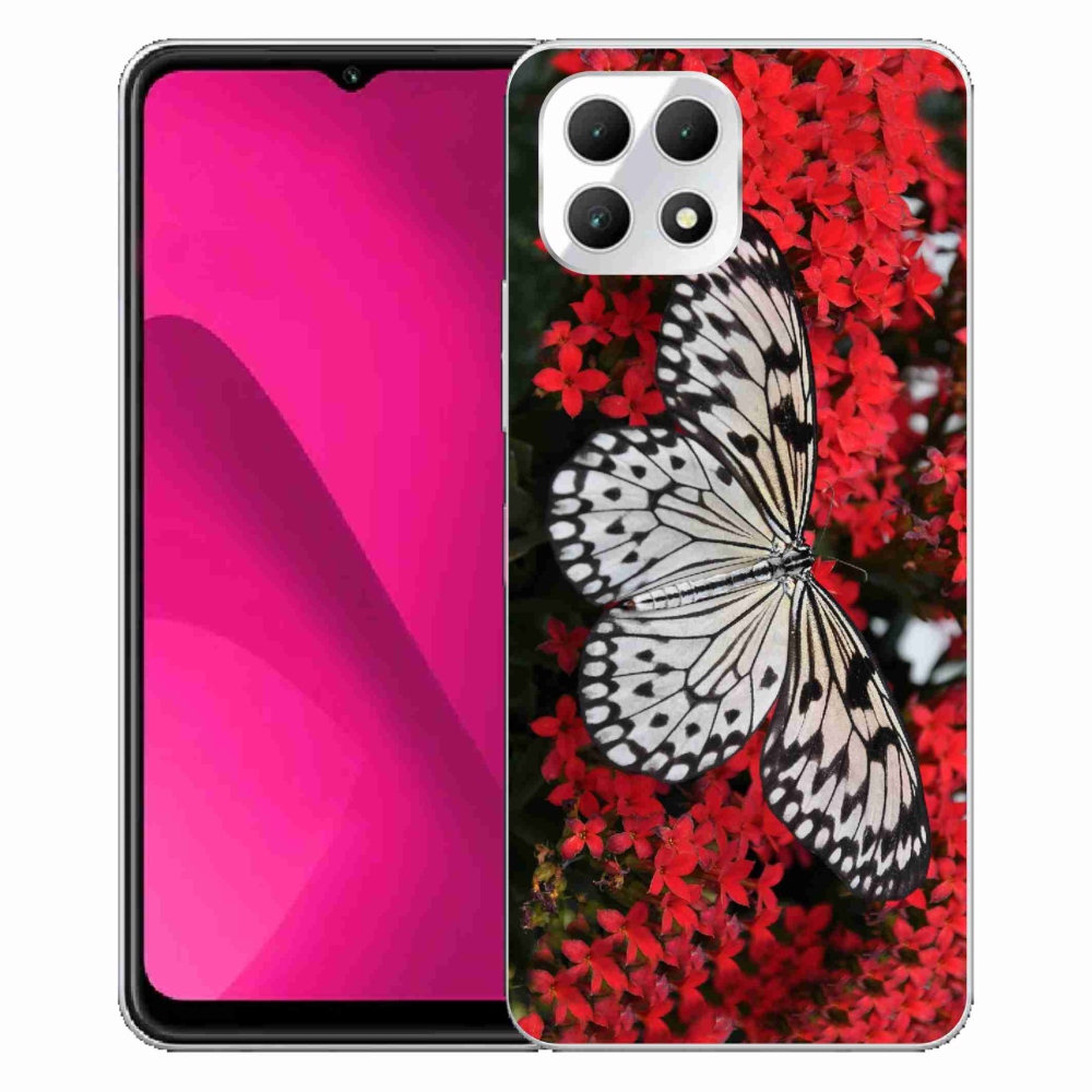 Zselés borítás mmCase a T-Mobile T Phone 2 készülékhez - fekete-fehér pillangó 1