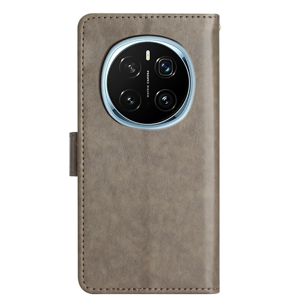 Virágok könyvtáska Honor Magic 7 Pro 5G-hez - szürke