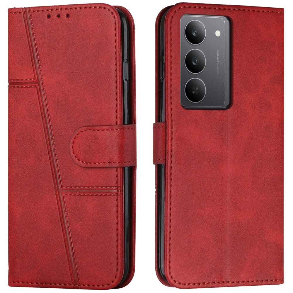 Line könyvtáska a Realme C75 készülékhez - piros