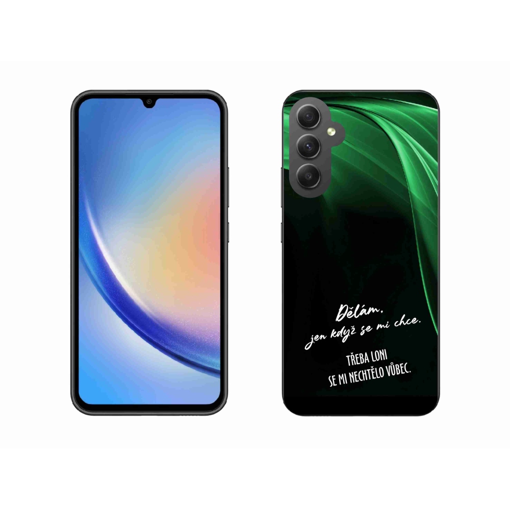 Gél borító mmCase Samsung Galaxy A34 5G - vicces szöveg 12 fekete háttér